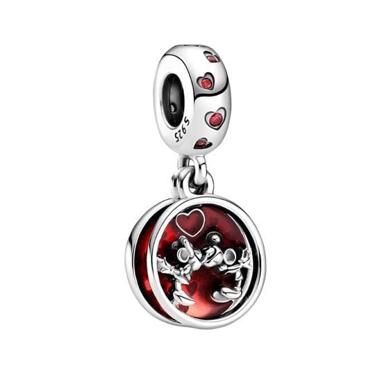 Disney Mickey Mouse & Minnie Mouse Love and Kisses Dangle Charm