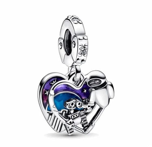 Disney Pixar Wall-E & Eve Glow-in-the-dark Dangle Charm