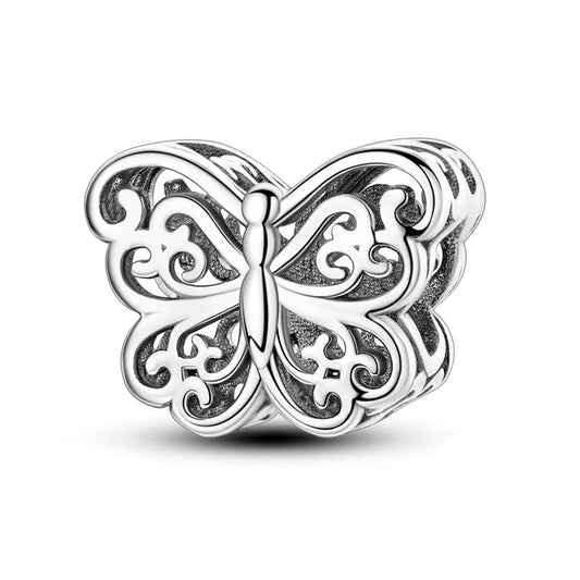 Elegant Filigree Butterfly Charm