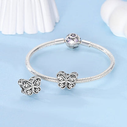 Elegant Filigree Butterfly Charm