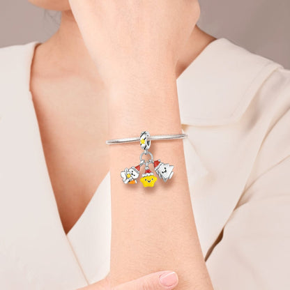 Festive Trio Charm – Snowman, Christmas Tree, and Star