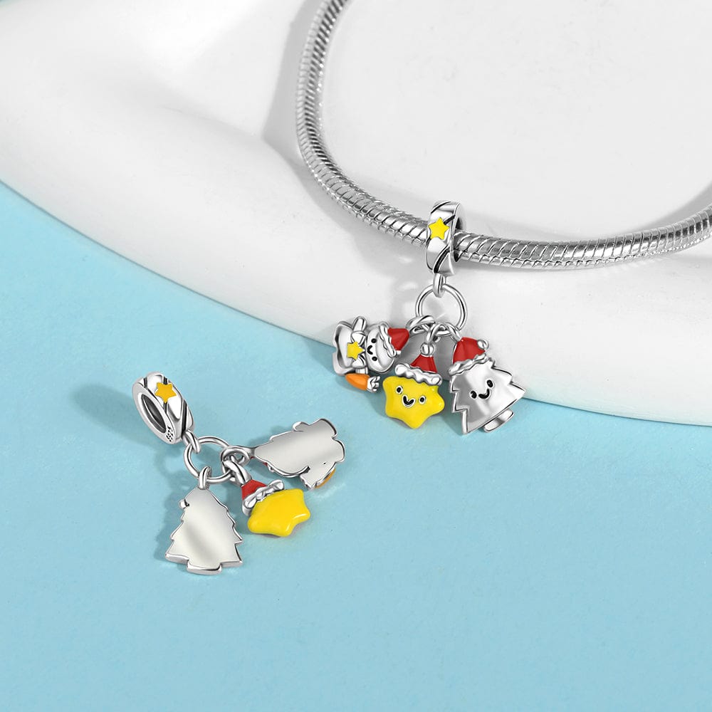 Festive Trio Charm – Snowman, Christmas Tree, and Star