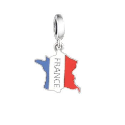 France Map Dangle Charm