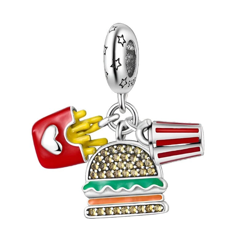 Suc de cartofi prăjiți și Burger Triple Dangle Charm