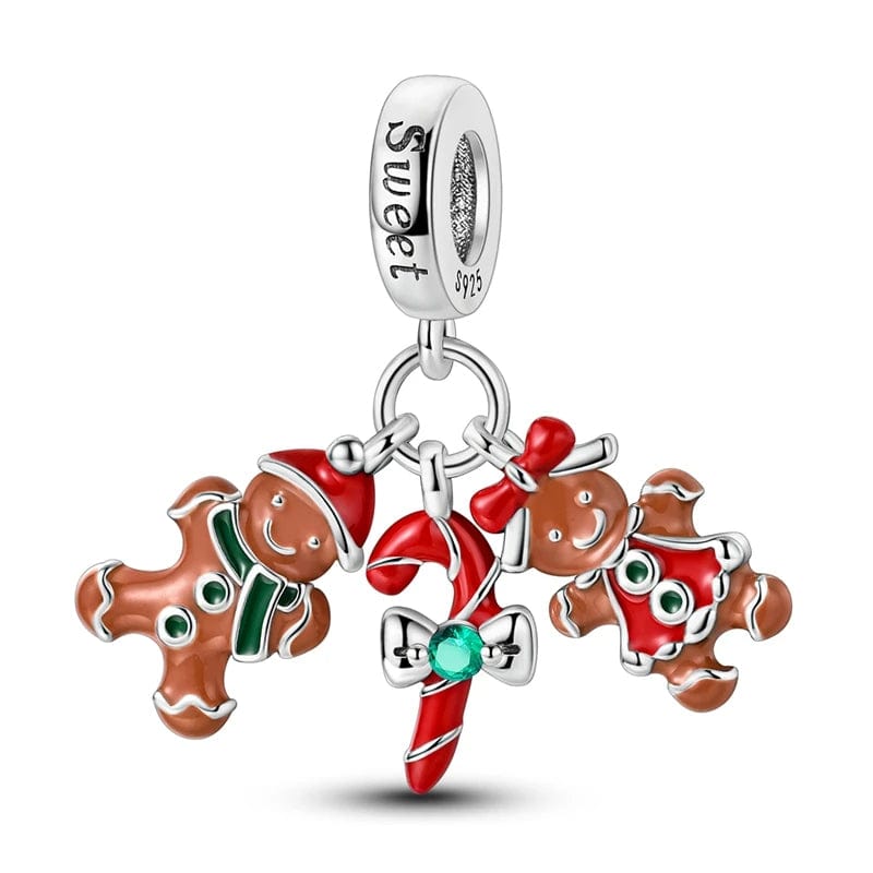 Gingerbread Couple and Candy Cane Charm