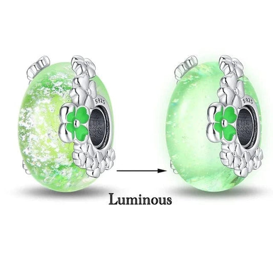 Glow in the Dark Luminous Green Murano Charm