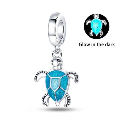 Glow in the Dark Luminous Ocean Turtle Dangle Charm