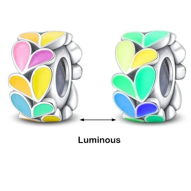 Glow in the Dark Luminous Spacer Flowers Charm