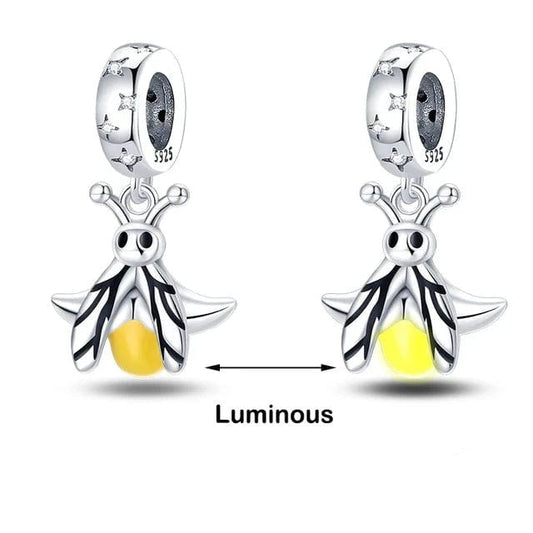 Glow in the Dark Luminous Yellow Fly Charm