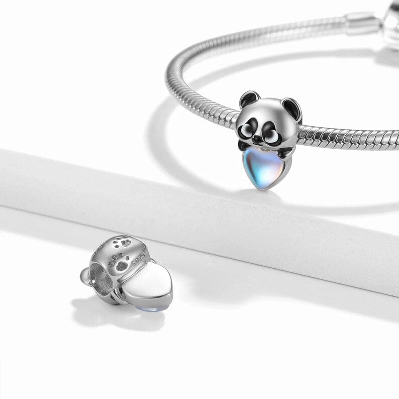 Heart-Hugging Panda Charm