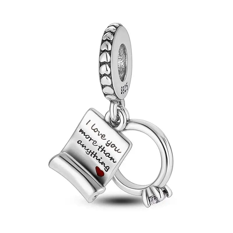 I Love You More Than Anything Wedding Dangle Charm