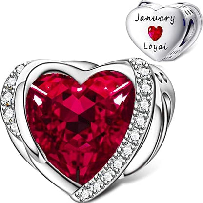 Heart Birthstone Charms