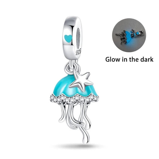 Jellyfish Luminous Glow in the Dark Dangle Charm