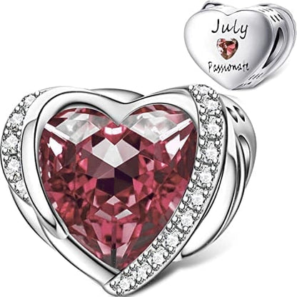 Heart Birthstone Charms