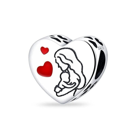 Lovely Mom Heart Charm