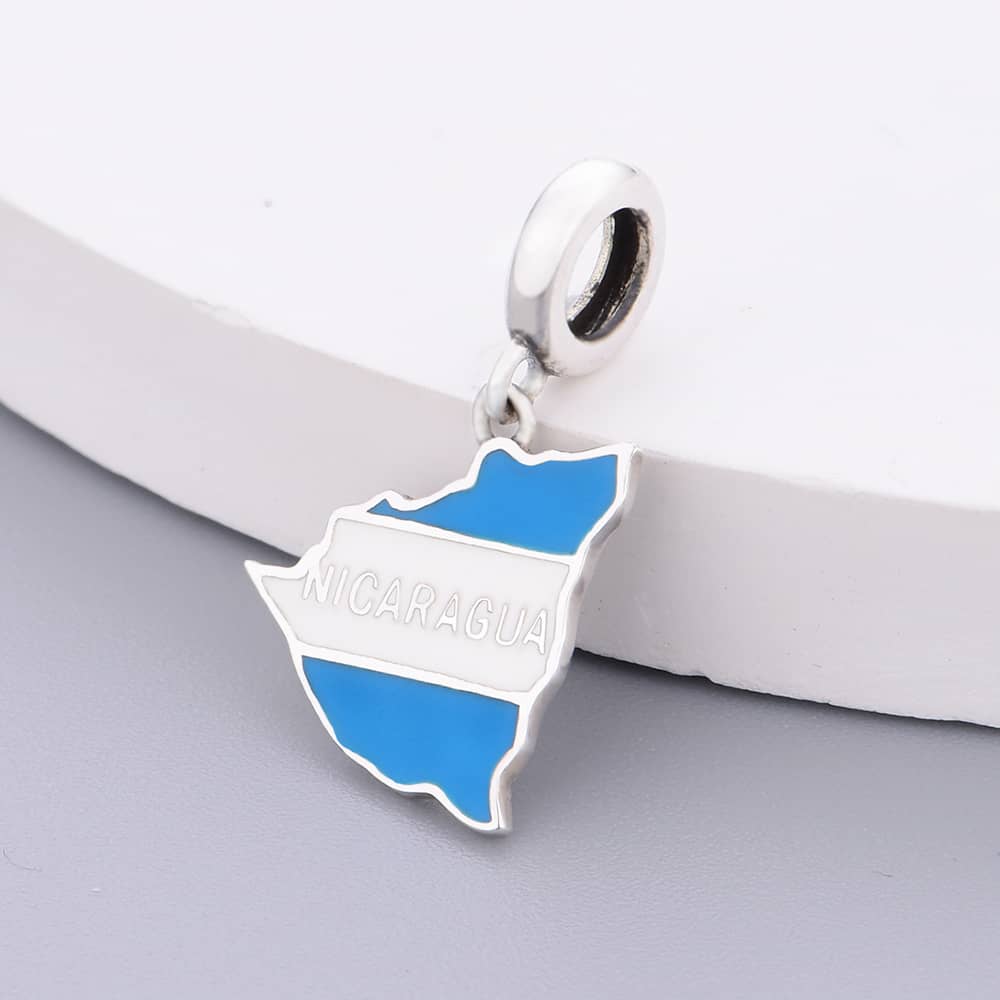 Nicaragua Map Dangle Charm