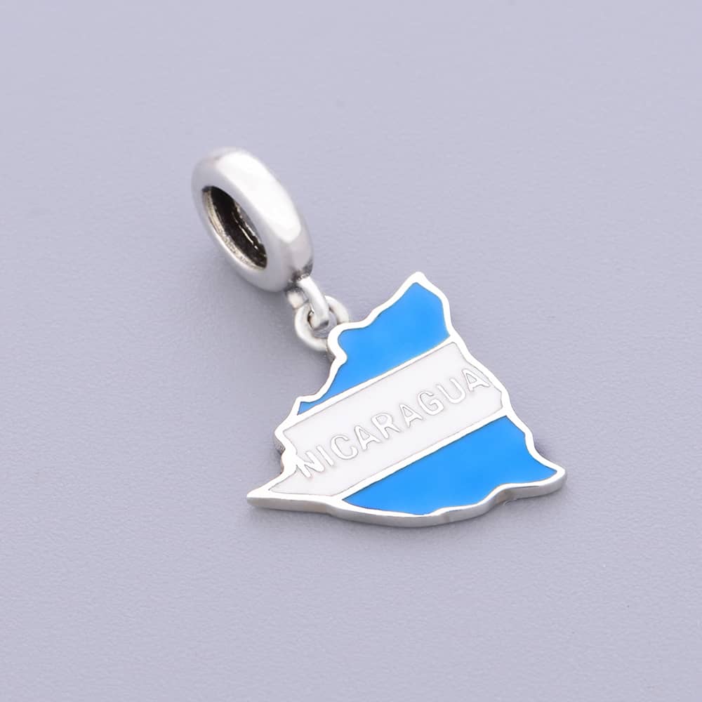 Nicaragua Map Dangle Charm