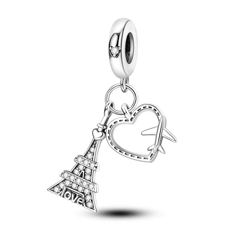 Parijs Eiffeltoren Hart Reizen Dangle Charm