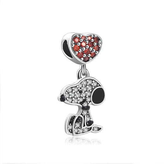 Charm cu inimă Snoopy Peanuts