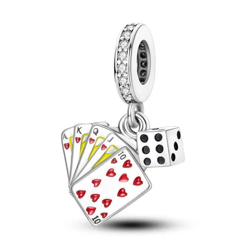 Cărți de joc Poker Royal Flush & Dice Casino Charm