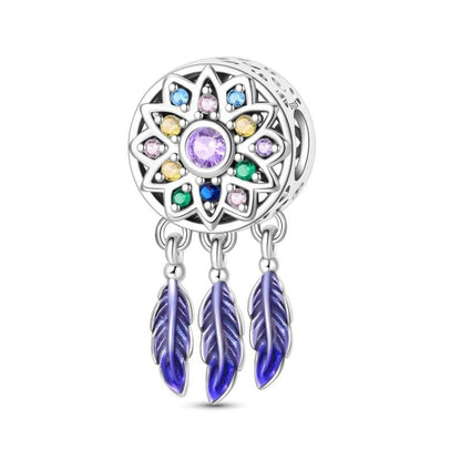 Purple Feather Dreamcatcher Charm