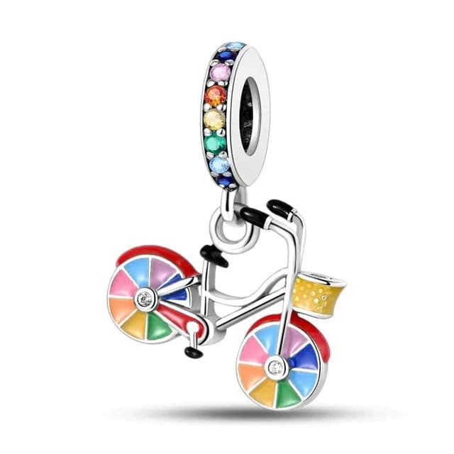 Rainbow Pride Kerékpár Dangle Charm