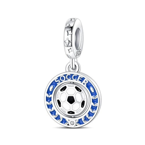 Charm colgante giratorio de fútbol