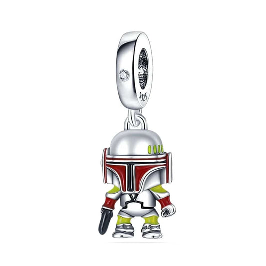 Star Wars Boba Fett Mandalorian Helmet Warrior Charm