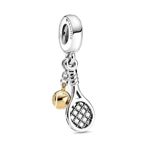 Tennis Racket & Ball Dangle Charm