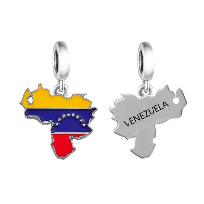 Venezuela Map Dangle Charm