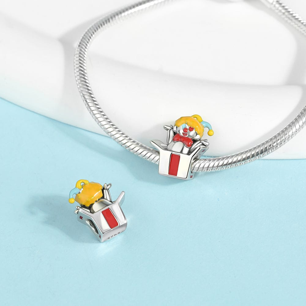 Whimsical Jack-in-the-Box Charm with Colorful Accents