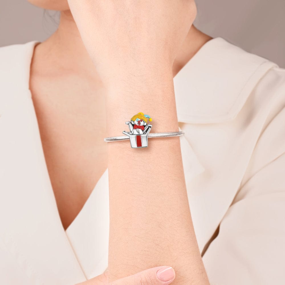 Whimsical Jack-in-the-Box Charm with Colorful Accents