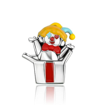 Whimsical Jack-in-the-Box Charm with Colorful Accents