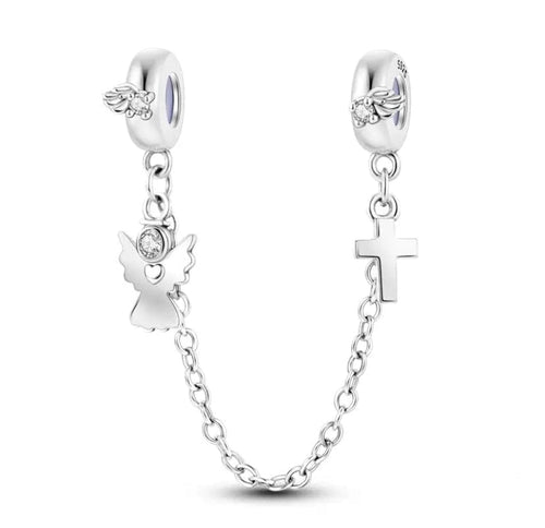 White Dove and Cross Safety Chain