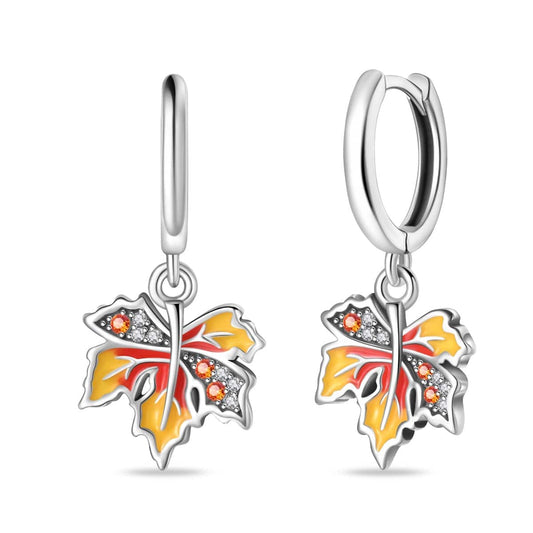 Autumn Maple Leaf Drop Earrings