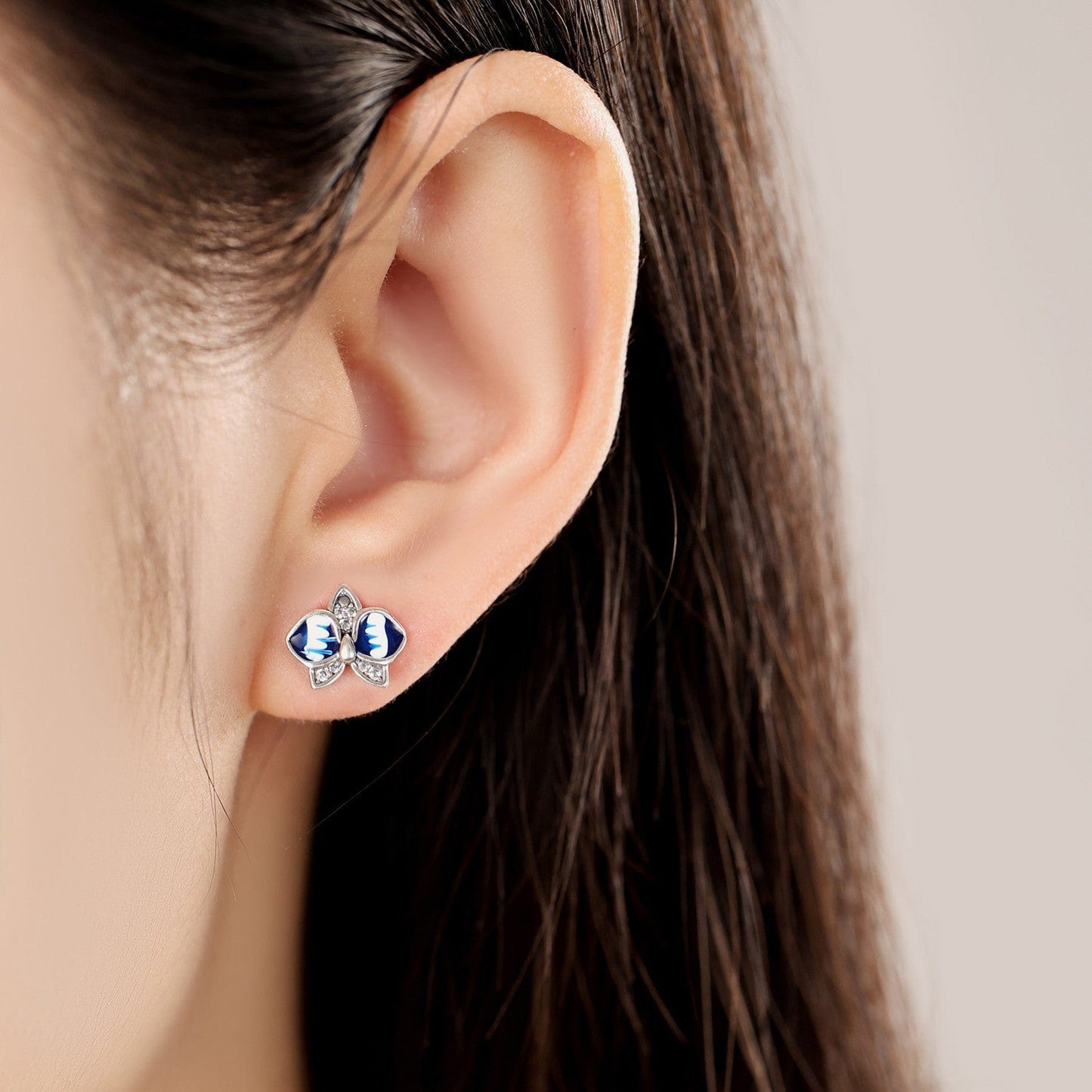 Blue Radiance Butterfly Studs