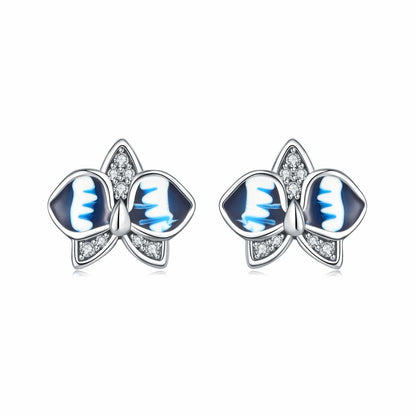 Blue Radiance Butterfly Studs