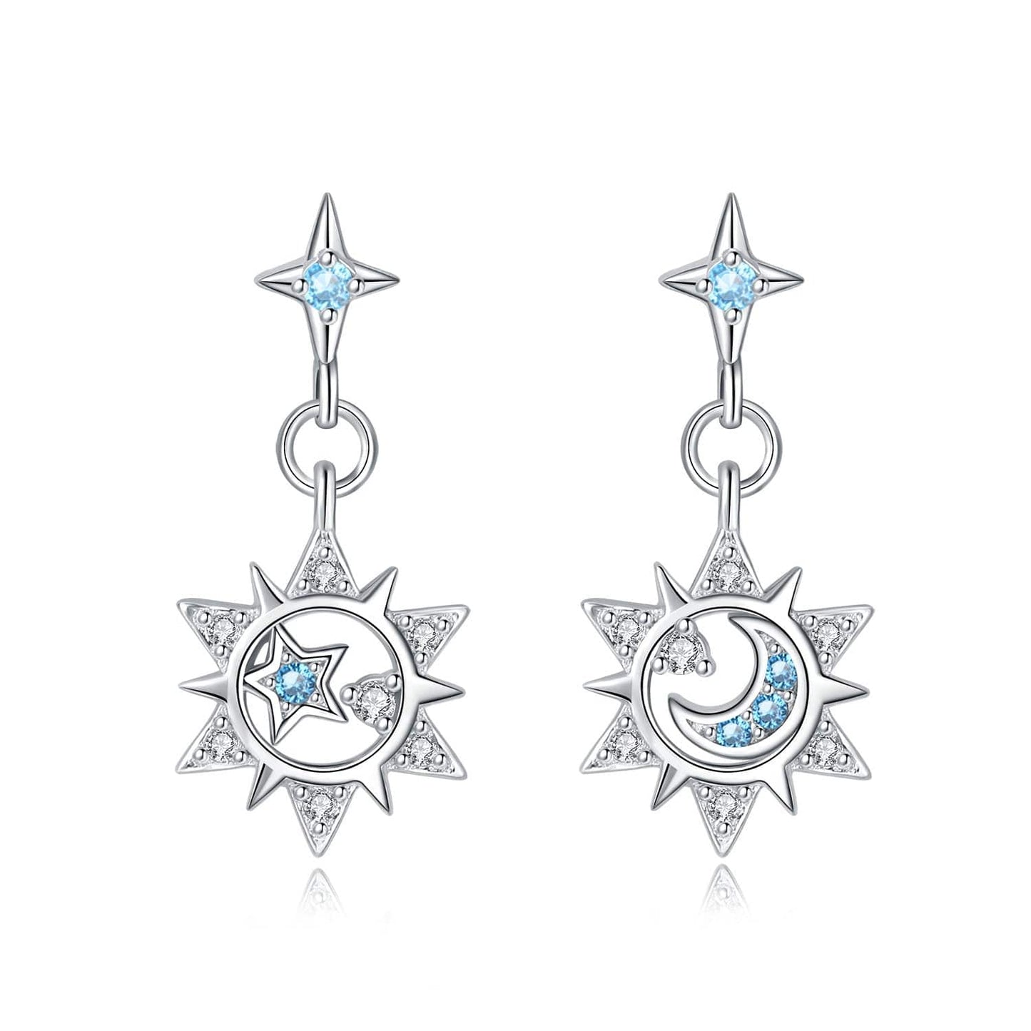 Celestial Glow Star and Moon Earrings