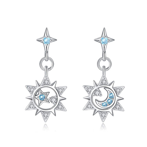 Celestial Glow Star and Moon Earrings