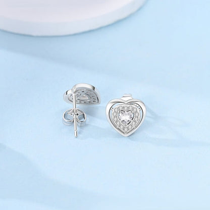 Crystal Heart Sparkle Studs