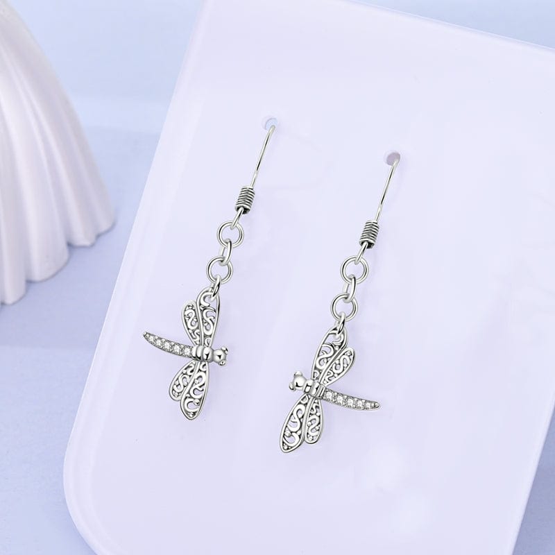 Elegant Dragonfly Dangle Earrings