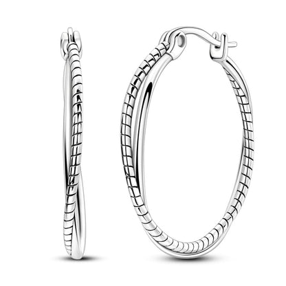 Elegant Twist Hoop Earrings