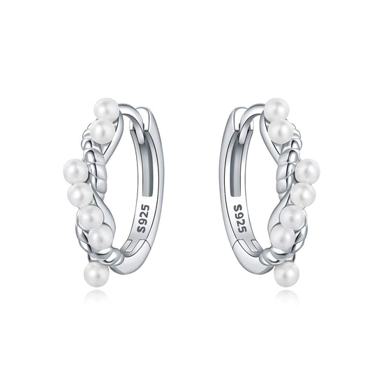 Pearl Twist Hoops