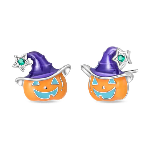 Pumpkin Witch Earrings