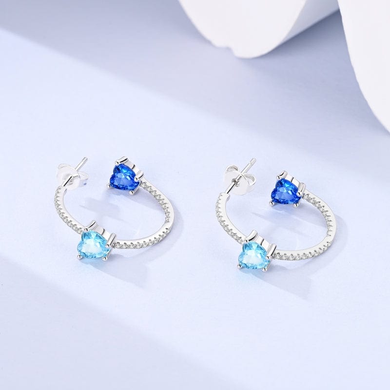 Radiant Heart Gemstone Earrings