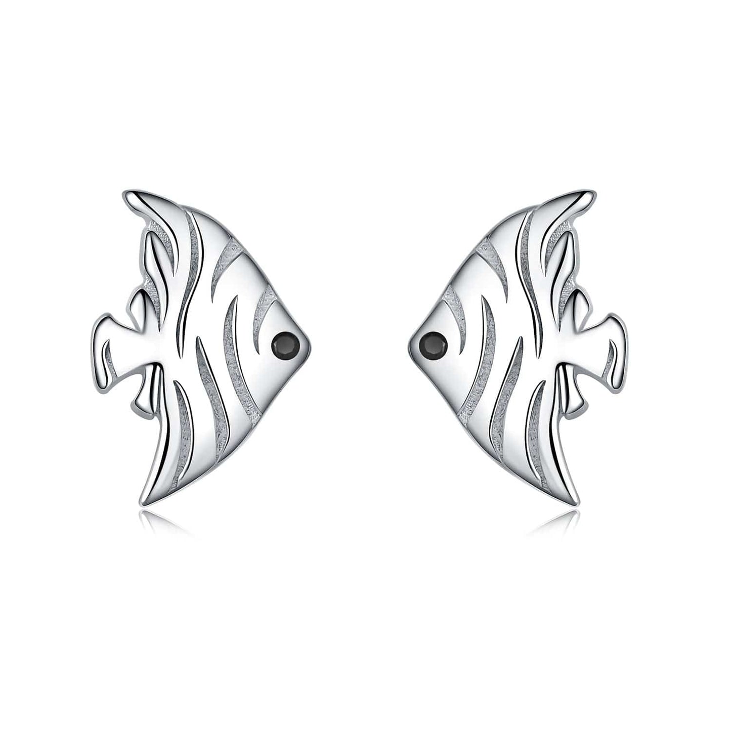 Silver Angelfish Stud Earrings