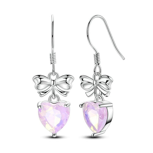 Sweetheart Bow Dangle Earrings