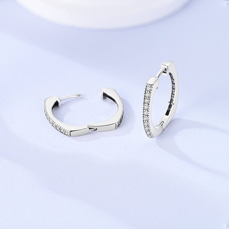 Timeless Square Crystal Hoop Earrings