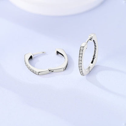 Timeless Square Crystal Hoop Earrings