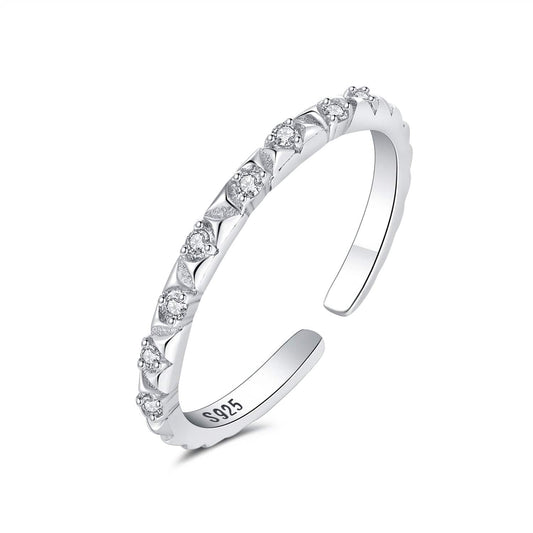 Dazzling Diamond-Inspired Adjustable Ring